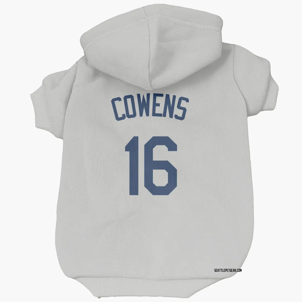 Seattle Mariners Al Cowens Gray Pet Hoodie for Dog & Cat
