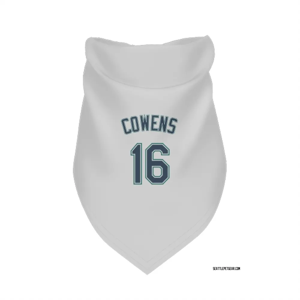 Seattle Mariners Al Cowens White Pet Bandana for Dog & Cat