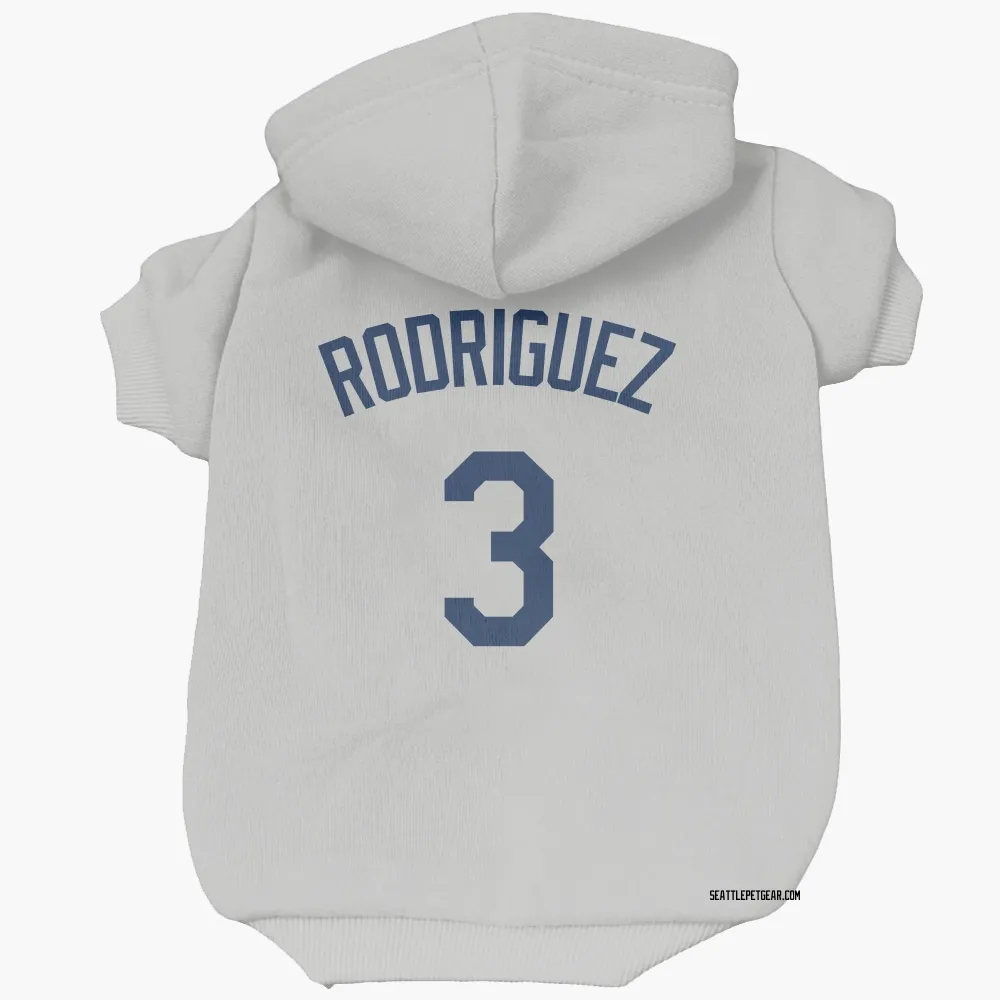 Seattle Mariners Alex Rodriguez Gray Pet Hoodie for Dog & Cat