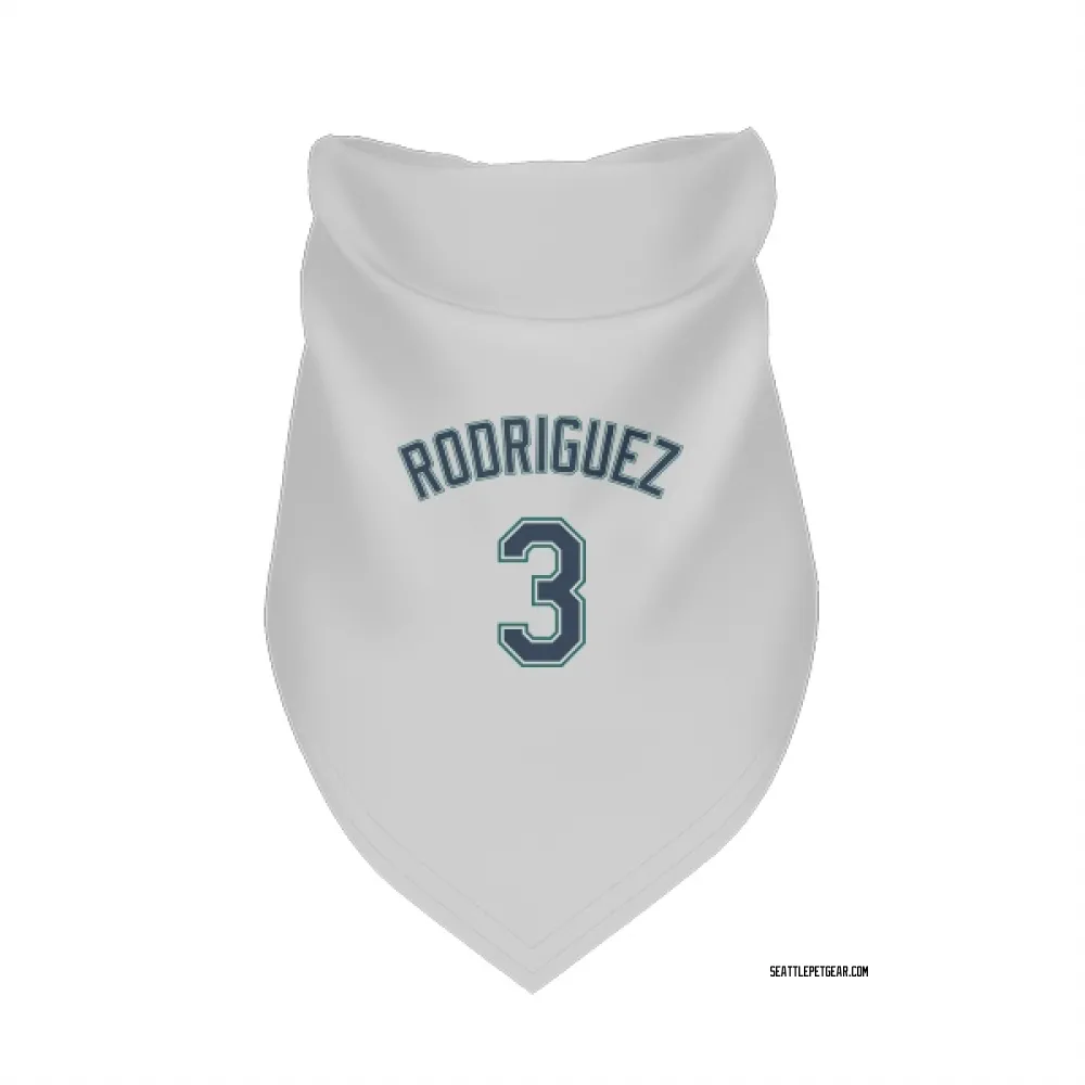 Seattle Mariners Alex Rodriguez White Pet Bandana for Dog & Cat