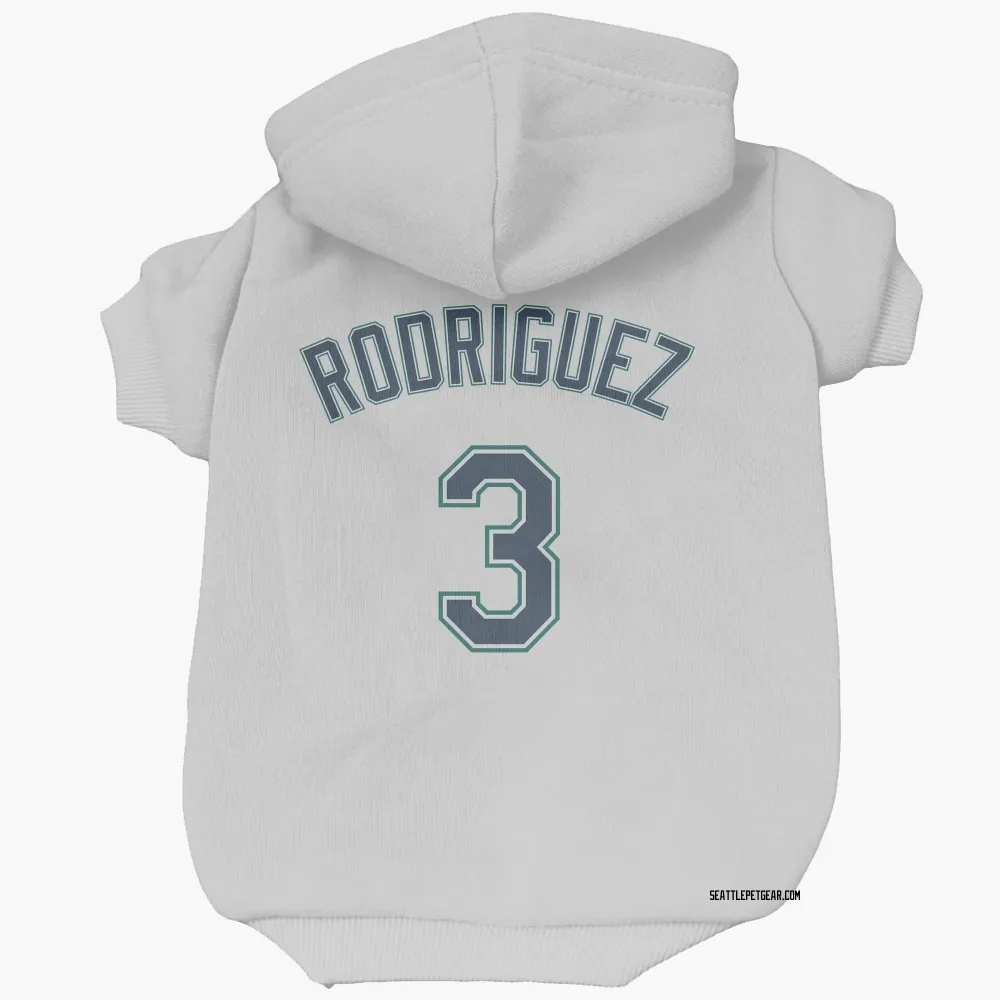 Seattle Mariners Alex Rodriguez White Pet Hoodie for Dog & Cat