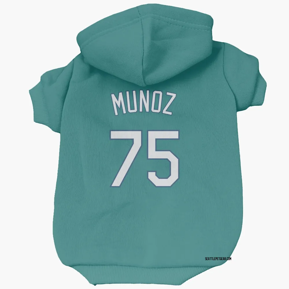 Seattle Mariners Andres Munoz Green Pet Hoodie for Dog & Cat