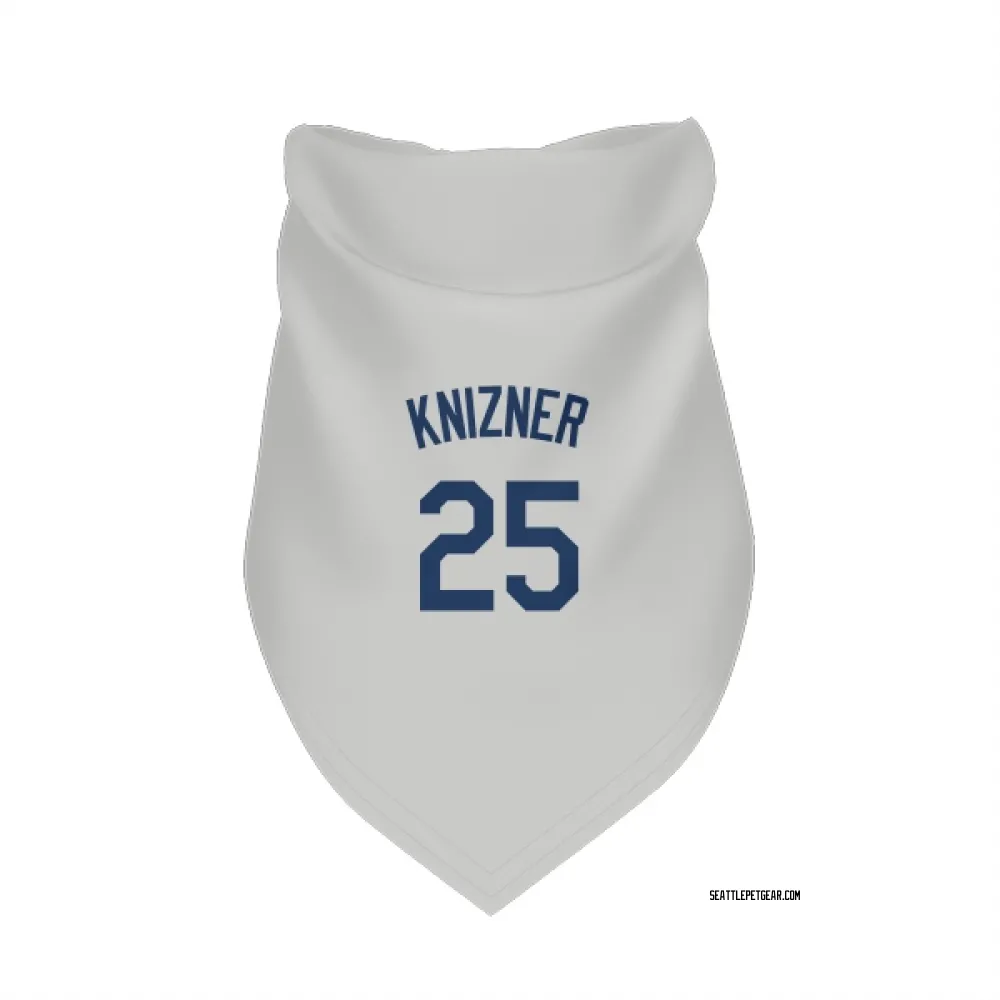Seattle Mariners Andrew Knizner Gray Pet Bandana for Dog & Cat