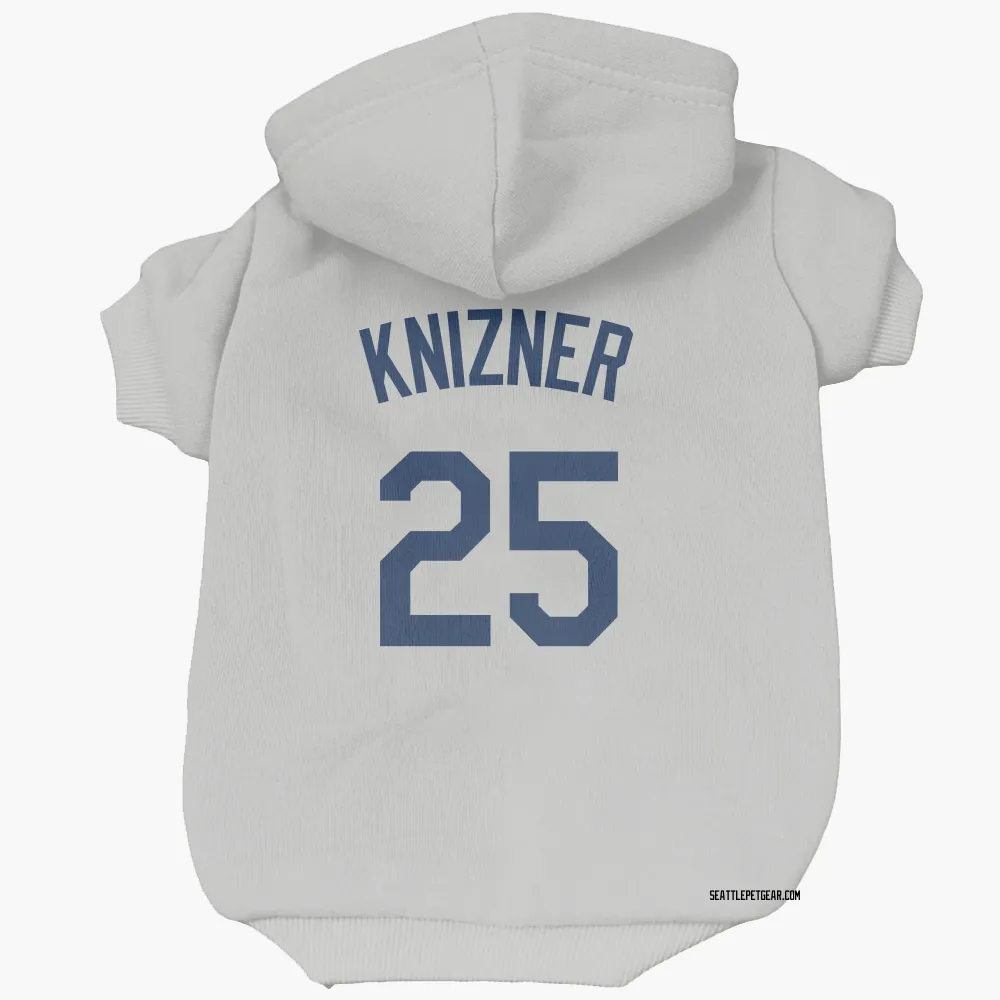 Seattle Mariners Andrew Knizner Gray Pet Hoodie for Dog & Cat