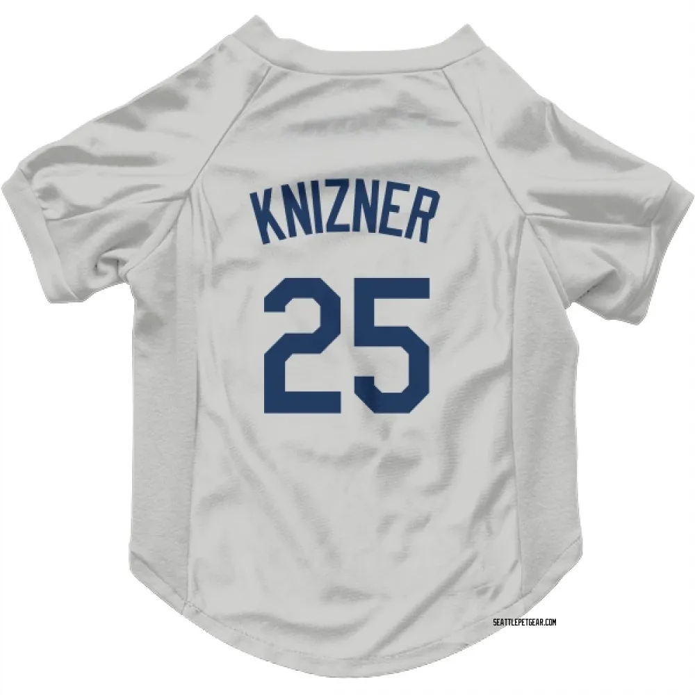 Seattle Mariners Andrew Knizner Gray Pet Jersey for Dog & Cat