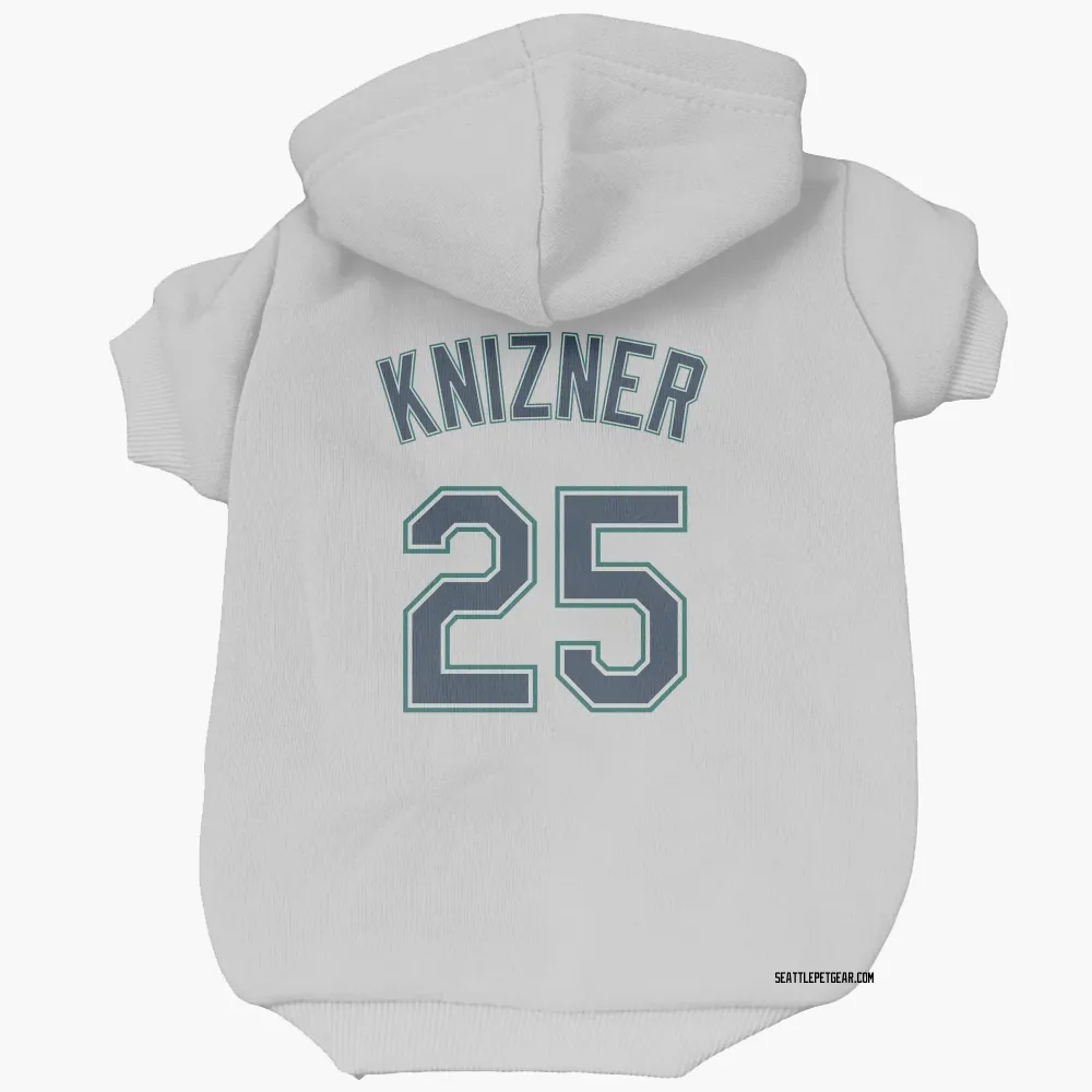 Seattle Mariners Andrew Knizner White Pet Hoodie for Dog & Cat