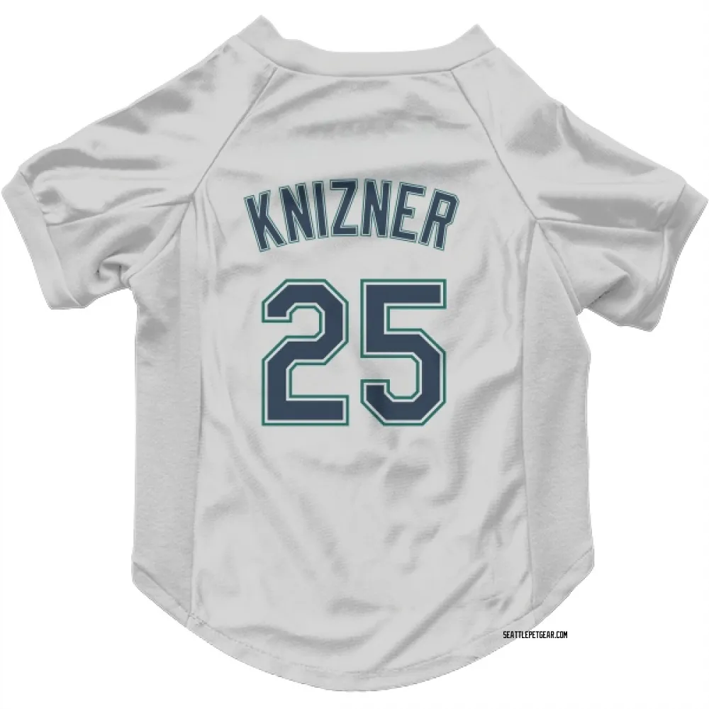 Seattle Mariners Andrew Knizner White Pet Jersey for Dog & Cat