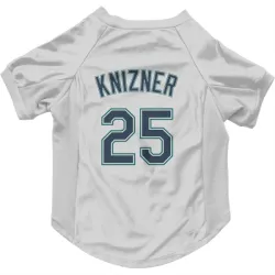 Seattle Mariners Andrew Knizner White Pet Jersey for Dog & Cat