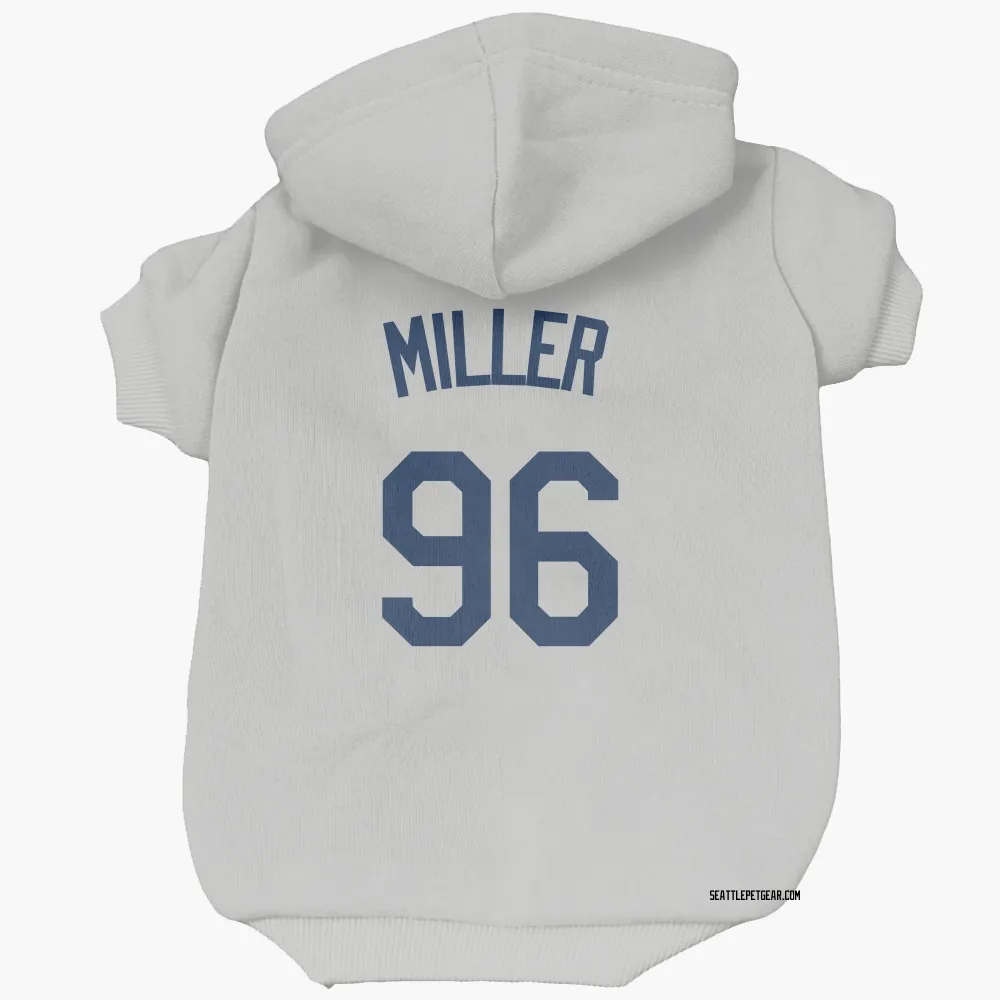 Seattle Mariners Andrew Miller Gray Pet Hoodie for Dog & Cat