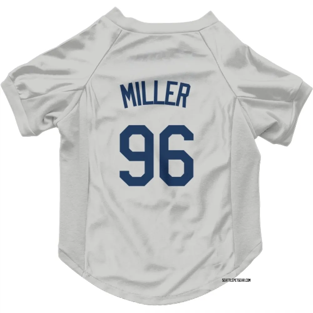 Seattle Mariners Andrew Miller Gray Pet Jersey for Dog & Cat