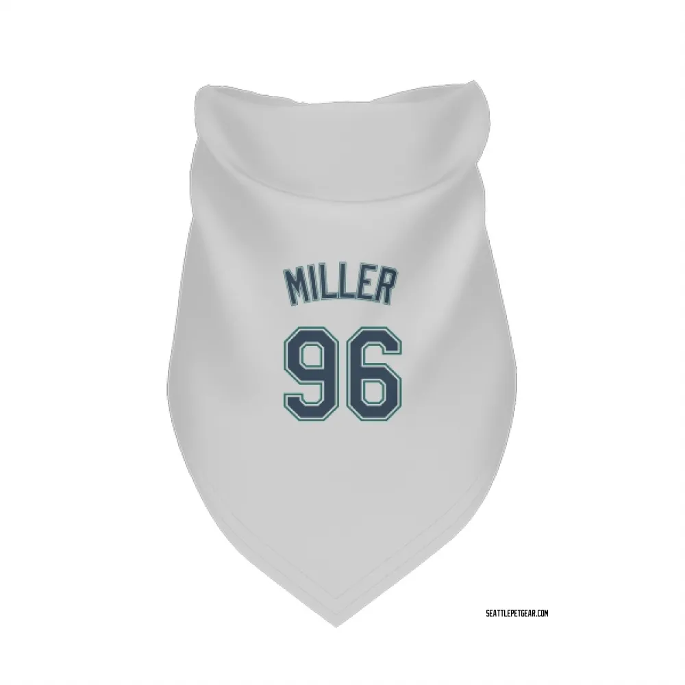 Seattle Mariners Andrew Miller White Pet Bandana for Dog & Cat