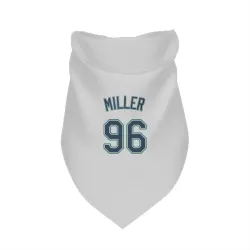 Seattle Mariners Andrew Miller White Pet Bandana for Dog & Cat