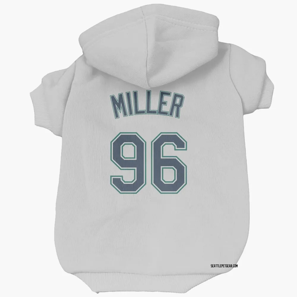Seattle Mariners Andrew Miller White Pet Hoodie for Dog & Cat