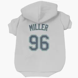 Seattle Mariners Andrew Miller White Pet Hoodie for Dog & Cat