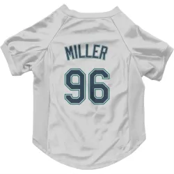 Seattle Mariners Andrew Miller White Pet Jersey for Dog & Cat