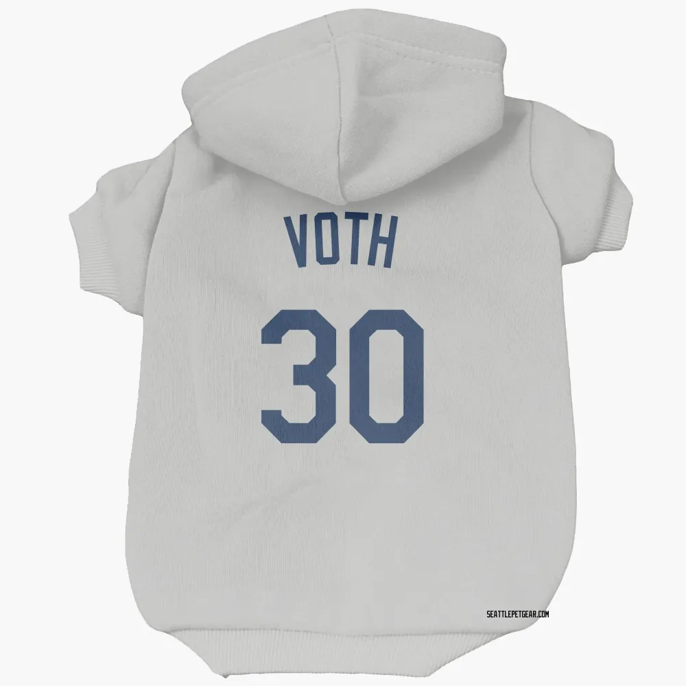 Seattle Mariners Austin Voth Gray Pet Hoodie for Dog & Cat