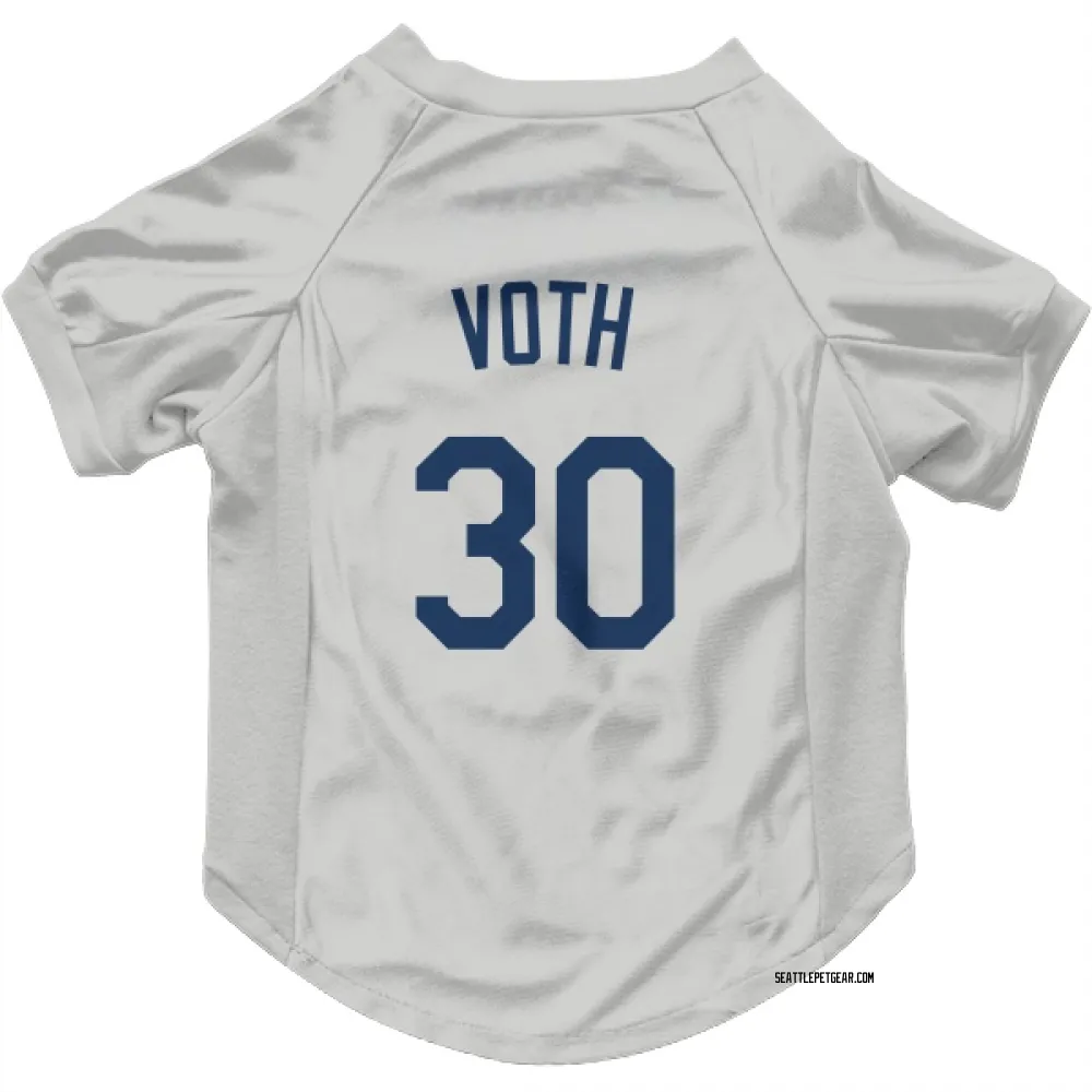 Seattle Mariners Austin Voth Gray Pet Jersey for Dog & Cat