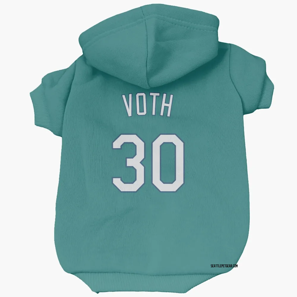 Seattle Mariners Austin Voth Green Pet Hoodie for Dog & Cat