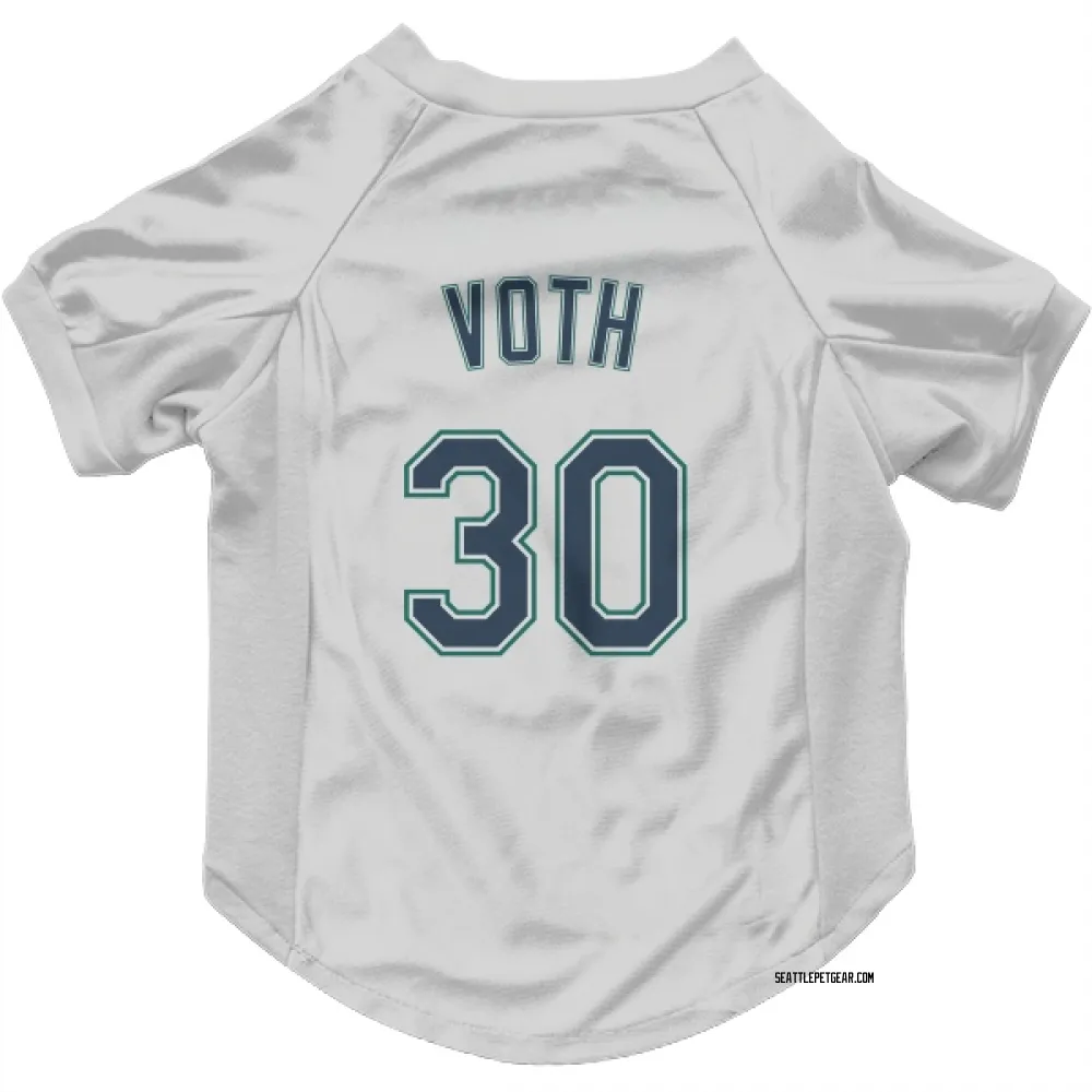 Seattle Mariners Austin Voth White Pet Jersey for Dog & Cat