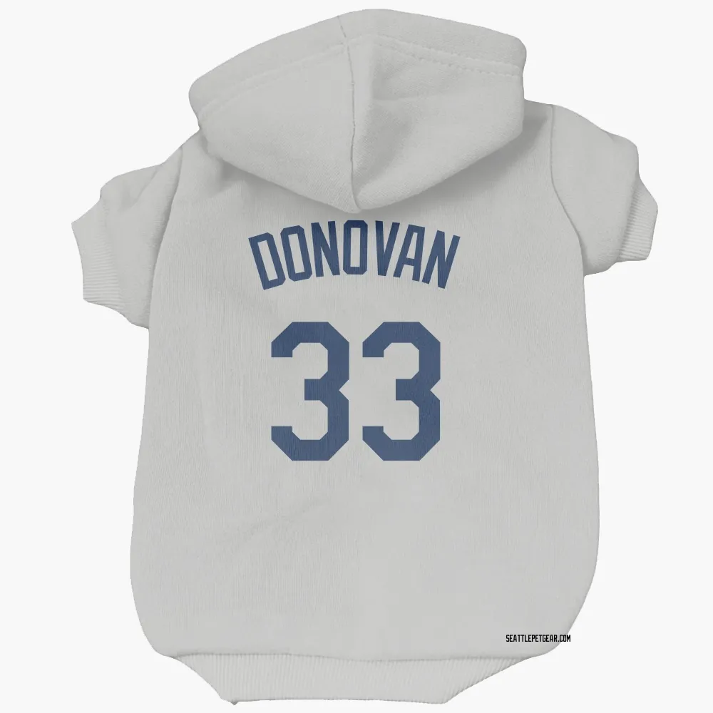 Seattle Mariners Brendan Donovan Gray Pet Hoodie for Dog & Cat