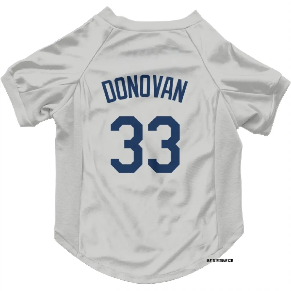 Seattle Mariners Brendan Donovan Gray Pet Jersey for Dog & Cat