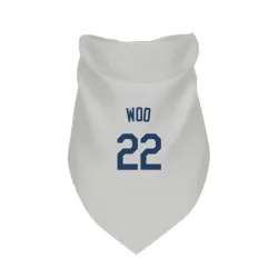 Seattle Mariners Bryan Woo Gray Pet Bandana for Dog & Cat