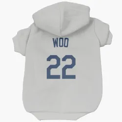 Seattle Mariners Bryan Woo Gray Pet Hoodie for Dog & Cat