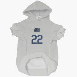 Seattle Mariners Bryan Woo Gray Pet Hoodie for Dog & Cat