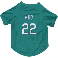 Seattle Mariners Bryan Woo Green Pet Jersey for Dog & Cat