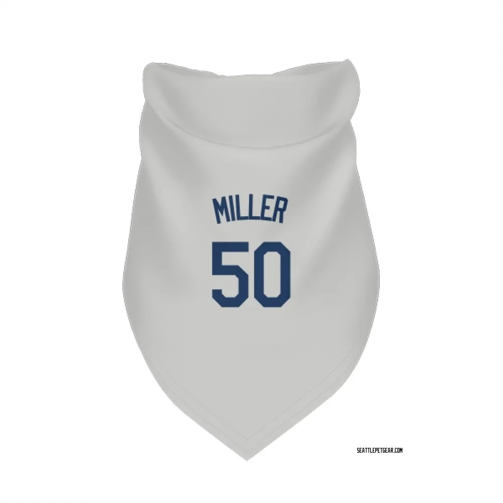 Seattle Mariners Bryce Miller Gray Pet Bandana for Dog & Cat