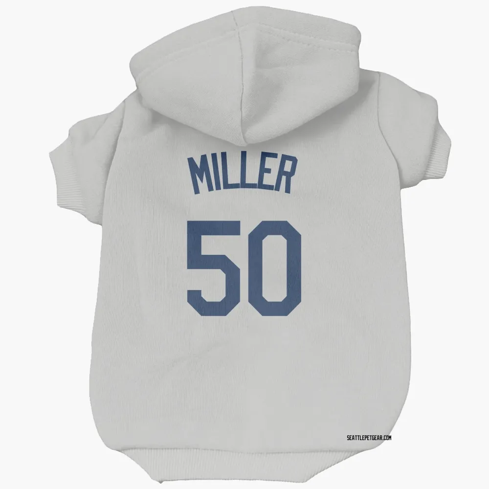 Seattle Mariners Bryce Miller Gray Pet Hoodie for Dog & Cat