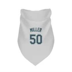 Seattle Mariners Bryce Miller White Pet Bandana for Dog & Cat