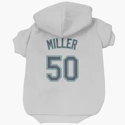 Seattle Mariners Bryce Miller White Pet Hoodie for Dog & Cat