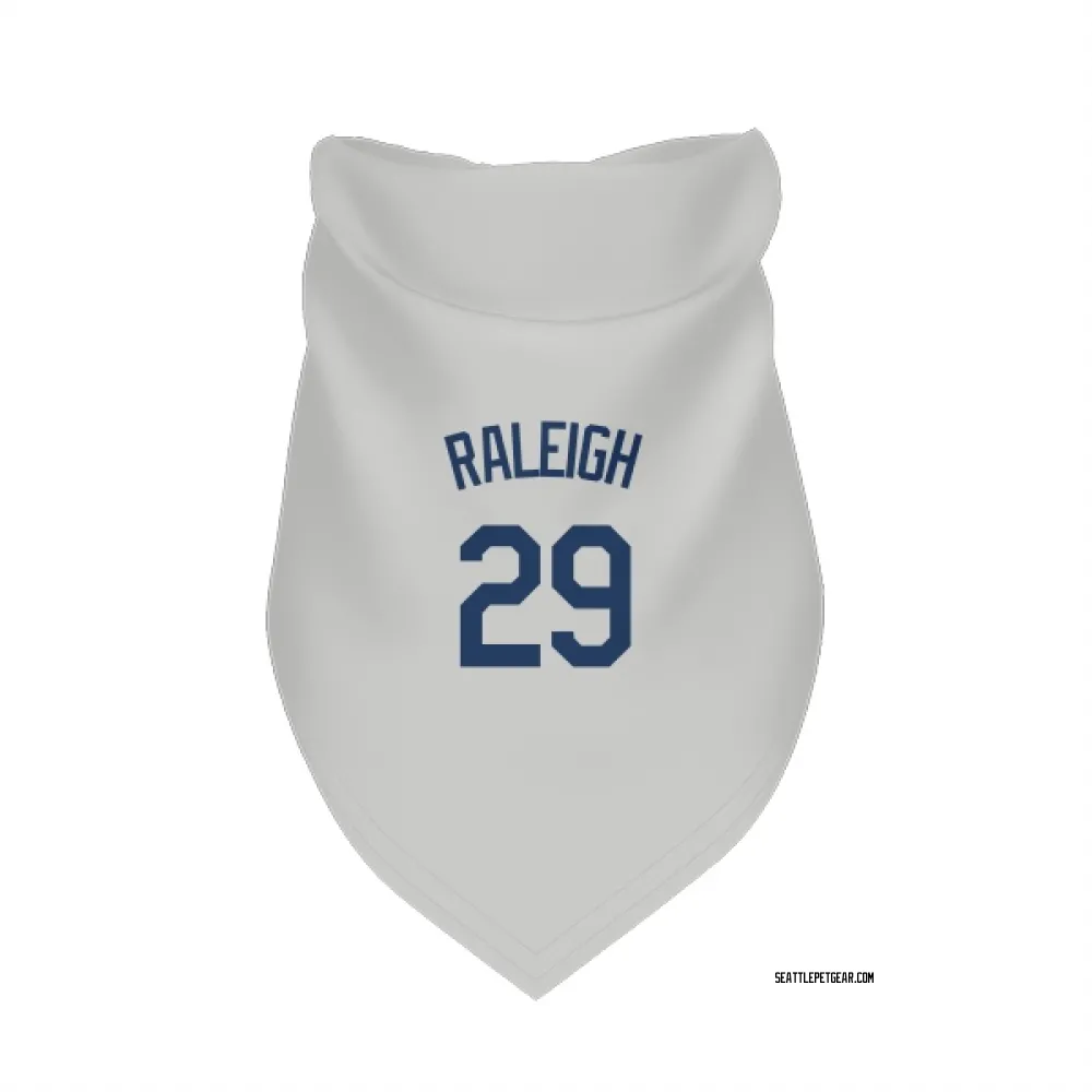 Seattle Mariners Cal Raleigh Gray Pet Bandana for Dog & Cat