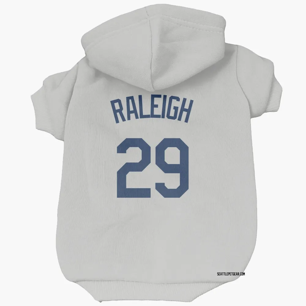 Seattle Mariners Cal Raleigh Gray Pet Hoodie for Dog & Cat