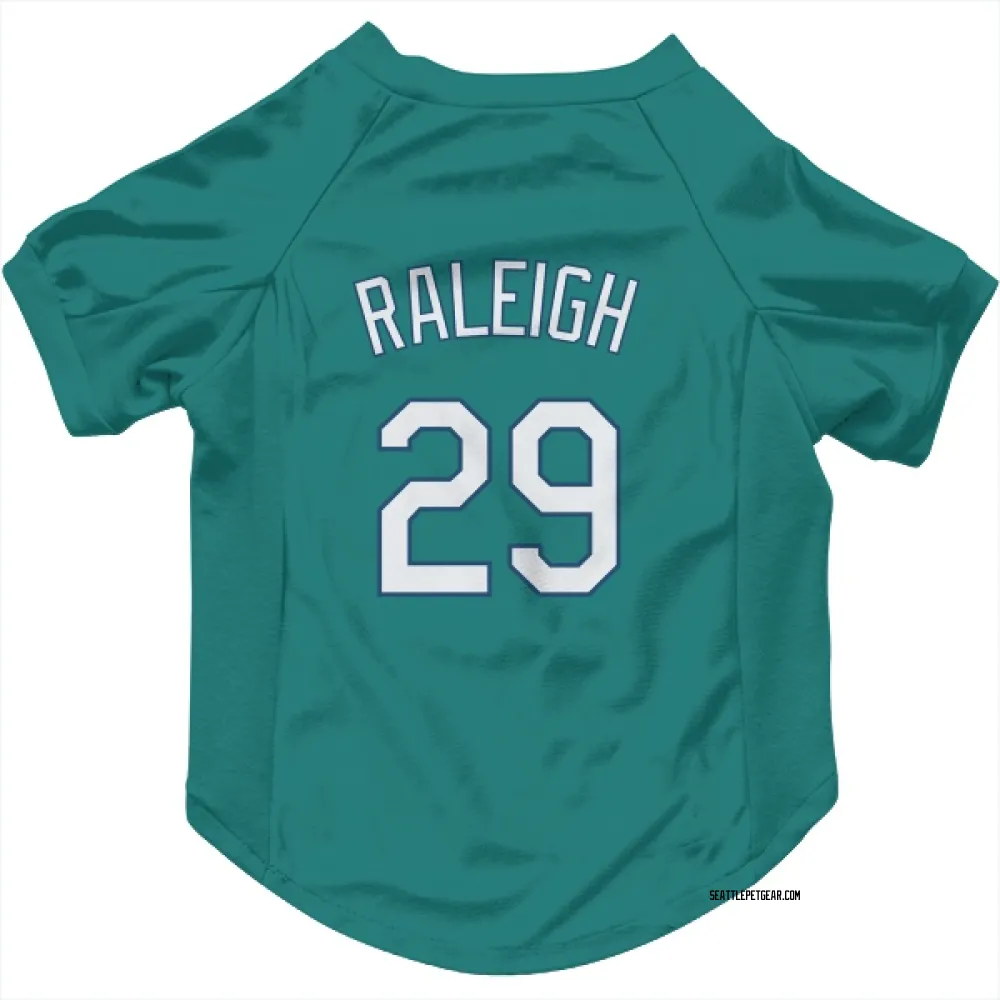 Seattle Mariners Cal Raleigh Green Pet Jersey for Dog & Cat