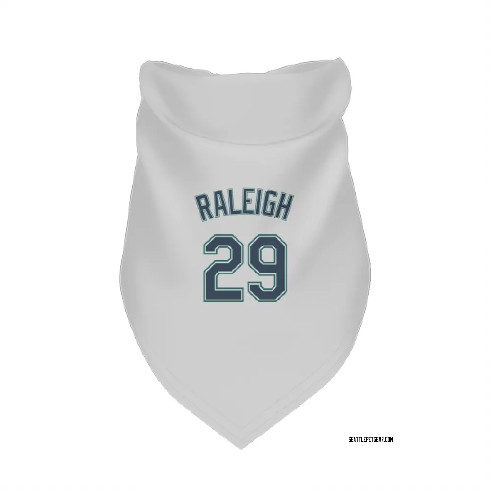 Seattle Mariners Cal Raleigh White Pet Bandana for Dog & Cat