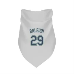 Seattle Mariners Cal Raleigh White Pet Bandana for Dog & Cat