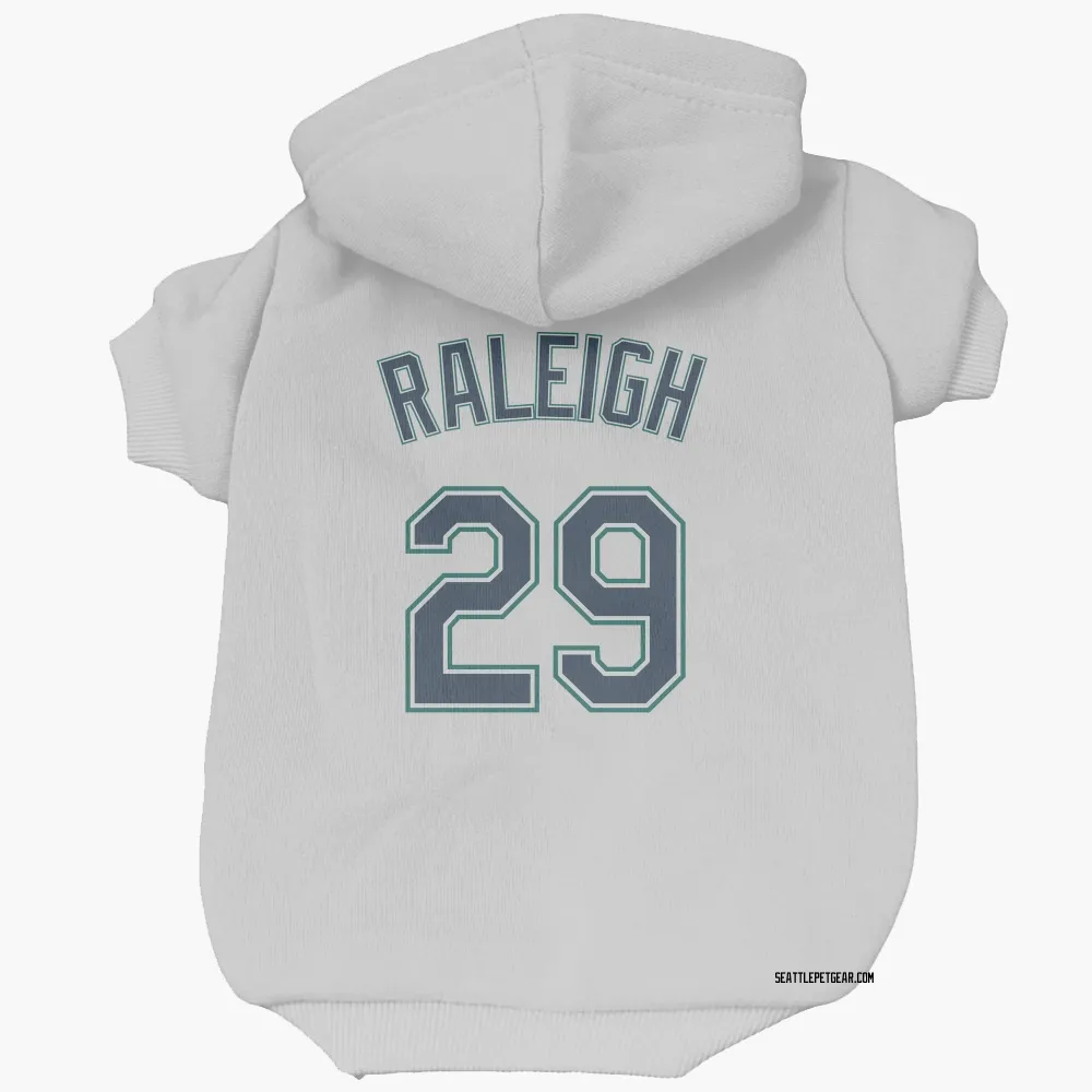 Seattle Mariners Cal Raleigh White Pet Hoodie for Dog & Cat