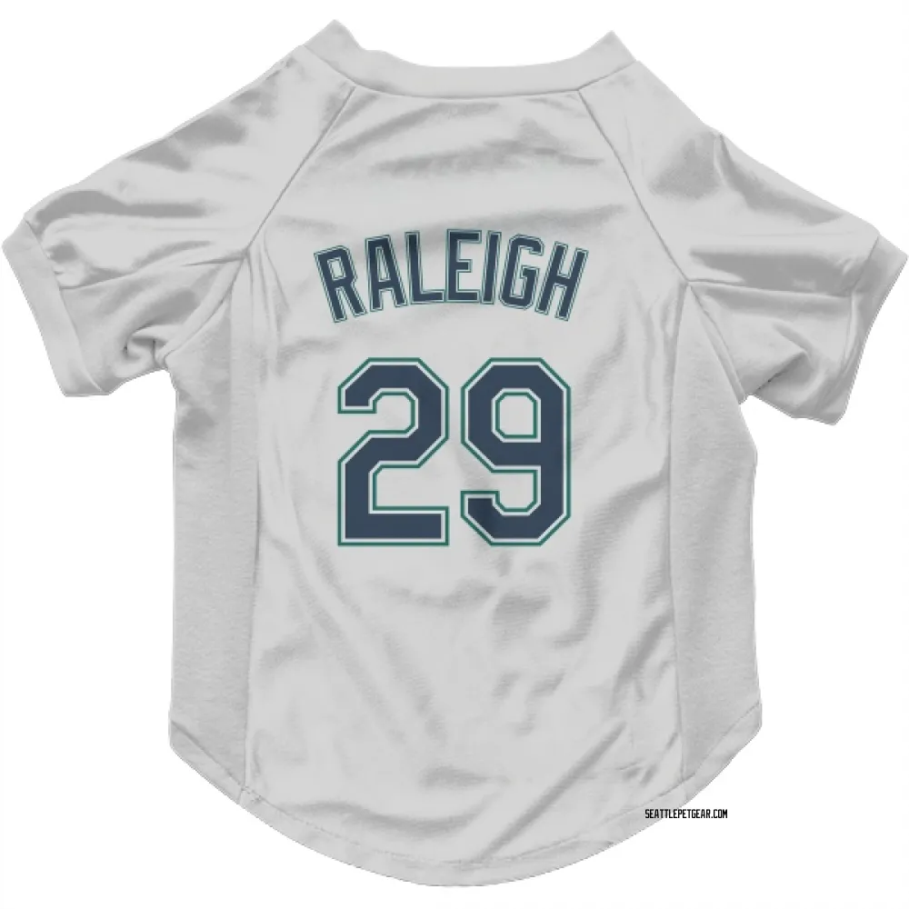 Seattle Mariners Cal Raleigh White Pet Jersey for Dog & Cat
