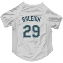 Seattle Mariners Cal Raleigh White Pet Jersey for Dog & Cat