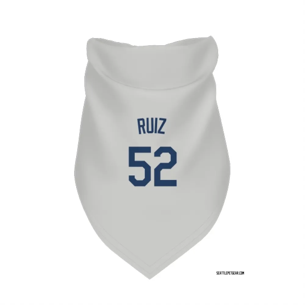 Seattle Mariners Carlos Ruiz Gray Pet Bandana for Dog & Cat