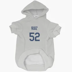 Seattle Mariners Carlos Ruiz Gray Pet Hoodie for Dog & Cat