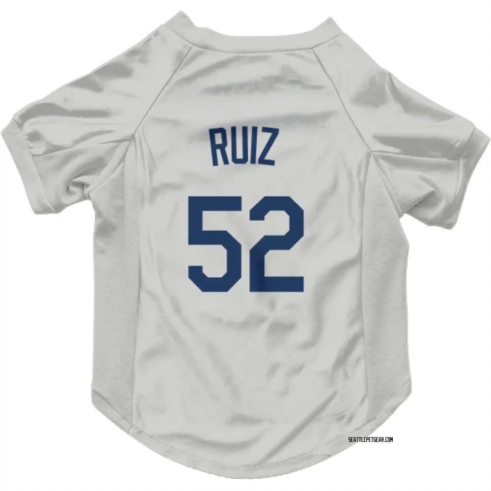 Seattle Mariners Carlos Ruiz Gray Pet Jersey for Dog & Cat