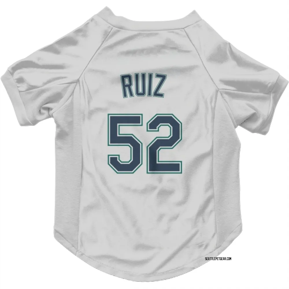 Seattle Mariners Carlos Ruiz White Pet Jersey for Dog & Cat