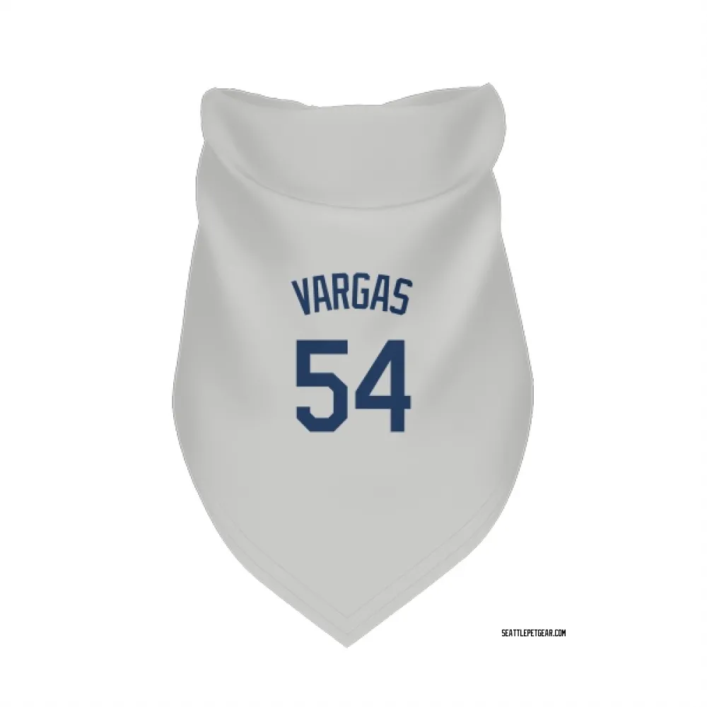 Seattle Mariners Carlos Vargas Gray Pet Bandana for Dog & Cat