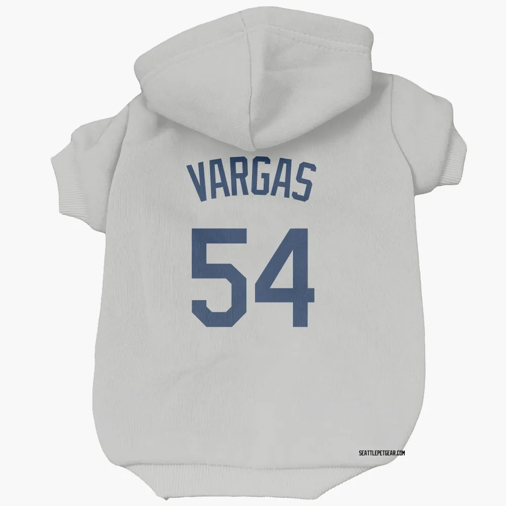Seattle Mariners Carlos Vargas Gray Pet Hoodie for Dog & Cat