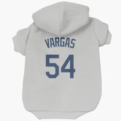 Seattle Mariners Carlos Vargas Gray Pet Hoodie for Dog & Cat