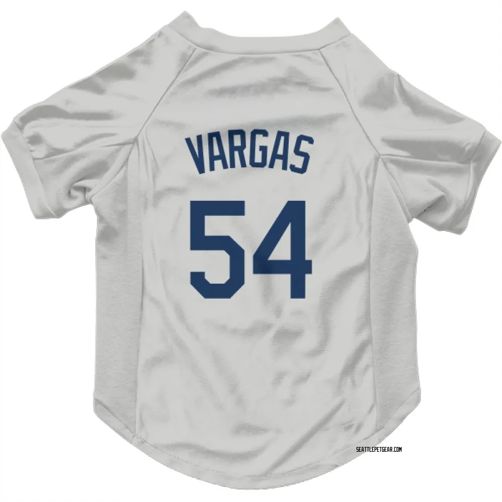 Seattle Mariners Carlos Vargas Gray Pet Jersey for Dog & Cat