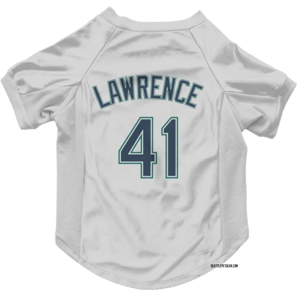 Seattle Mariners Casey Lawrence White Pet Jersey for Dog & Cat